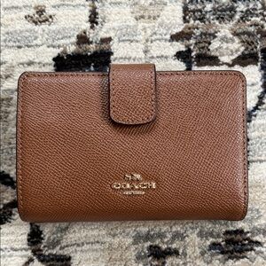 Coach Tan Compact Leather Wallet